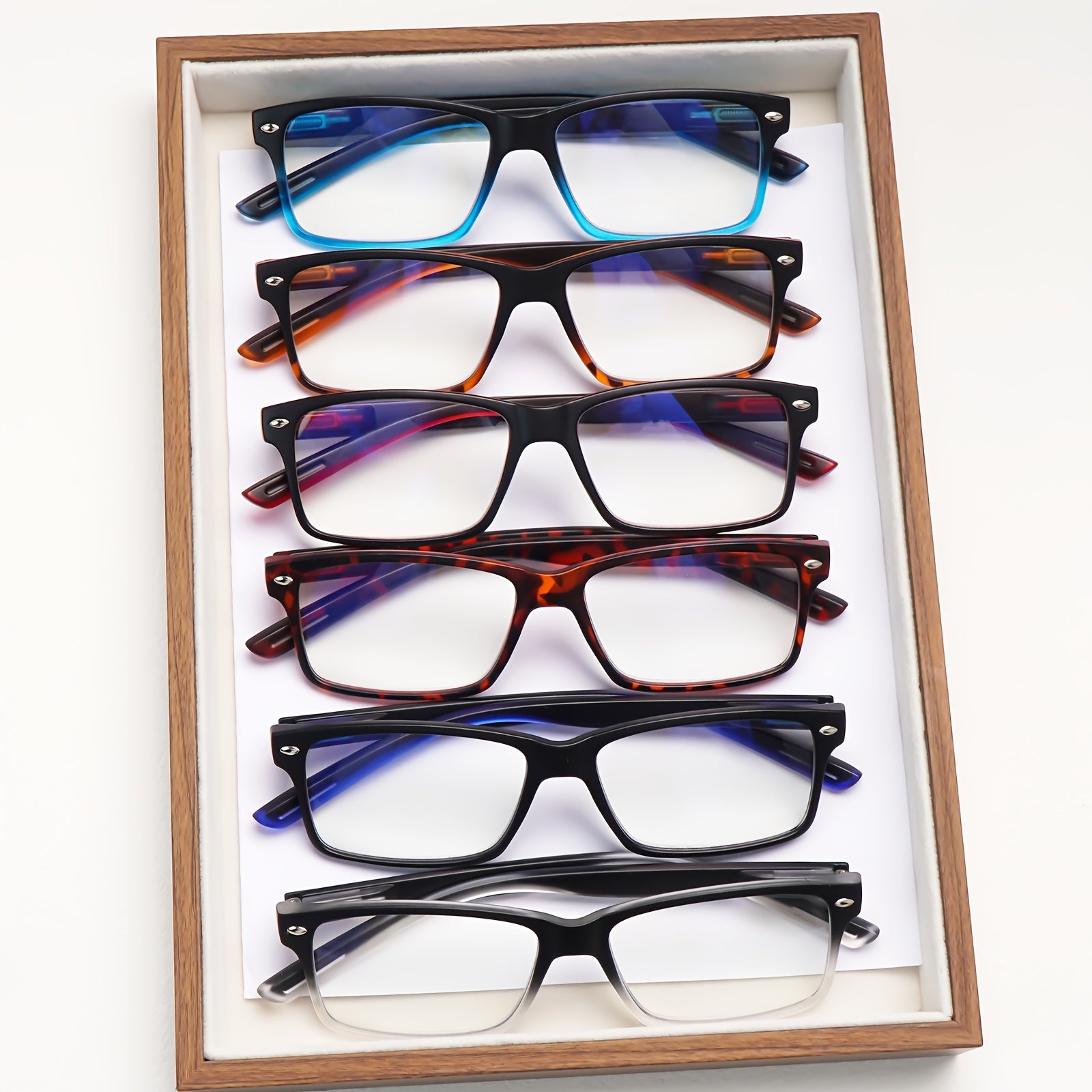 KERECSEN 6-Pair Stylish Blue Light-Blocking Reading Glasses Featuring a Spring Hinge Design And High-Quality Blue Light-Blocking Lenses, These Glasses Are Lightweight And Comfortable to Wear. Perfect for Men Who Use Computers. Great Holiday Gift