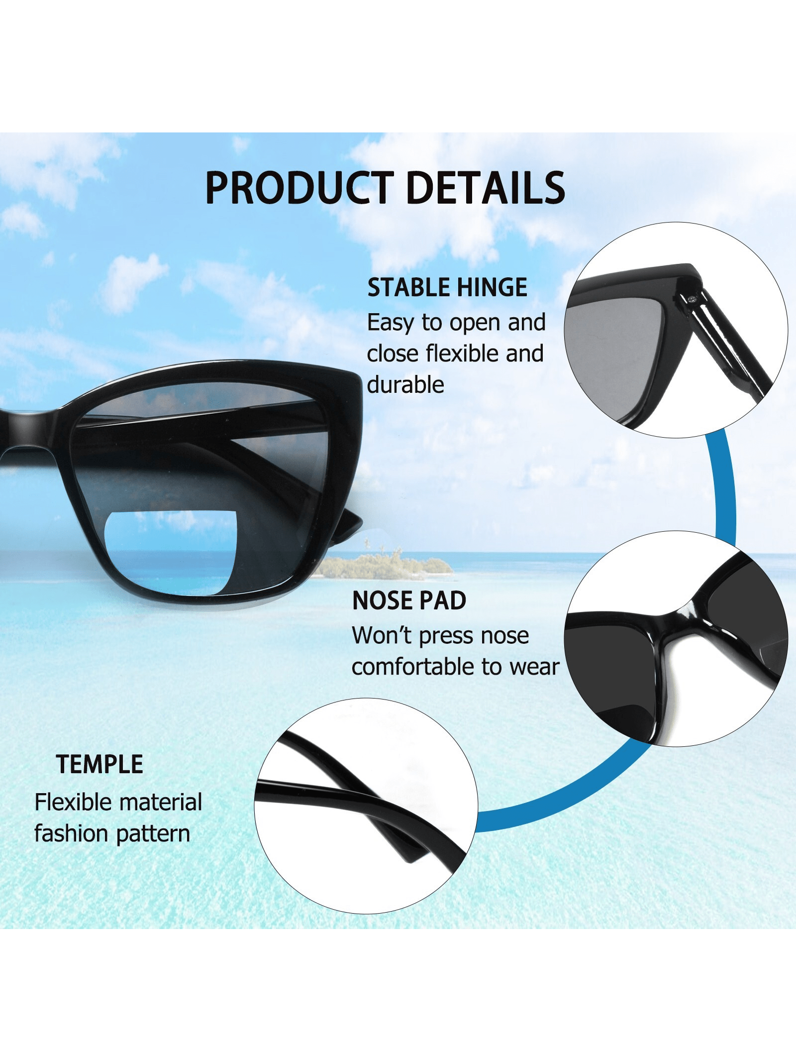 3 Pack Bifocal Reading Sunglasses For Men/Women - Fashion UV400 Sunglasses With Readers Built In Sun Outdoo