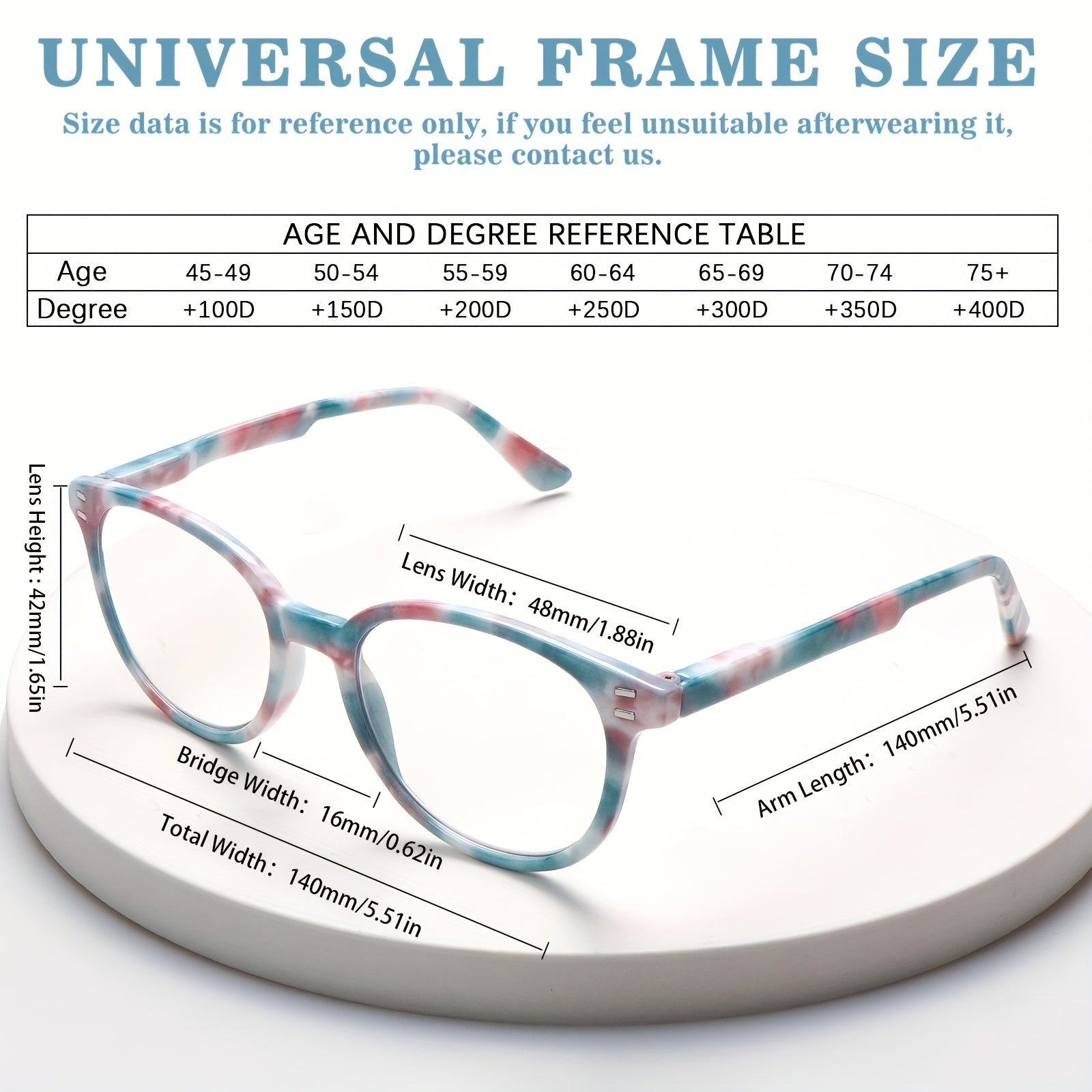 KERECSEN 5 Pack Reading Glasses for Women & Men with Anti-Blue Light Lenses - Macaroon Colors (, Blue, Light) Round/Full/Round Frames, Flexible Hinges Suitable for Computer, Smartphone, E-Books - Ideal Gift Set