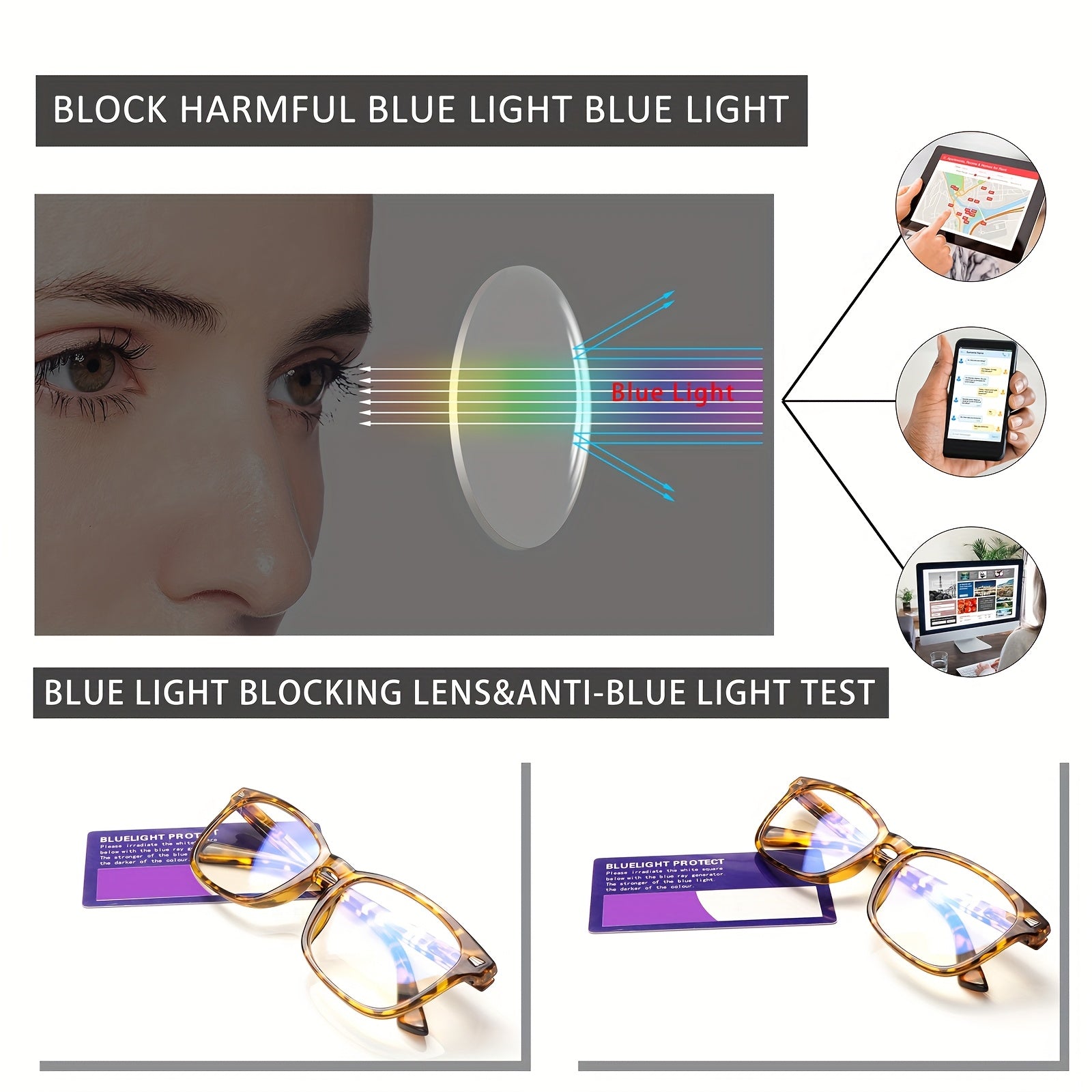 KERECSEN 5 Pack Women' Blue Light Blocking Reading Glasses Suitable for Computer, Tablet, Smartphone, Anti-Glare with Spring Hinge Eyewear, Lightweight Full-Rim Elliptical Frames for Digital Screens & Eye Fatigue Relief
