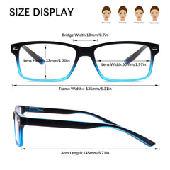 KERECSEN 6-Pair Stylish Blue Light-Blocking Reading Glasses Featuring a Spring Hinge Design And High-Quality Blue Light-Blocking Lenses, These Glasses Are Lightweight And Comfortable to Wear. Perfect for Men Who Use Computers. Great Holiday Gift