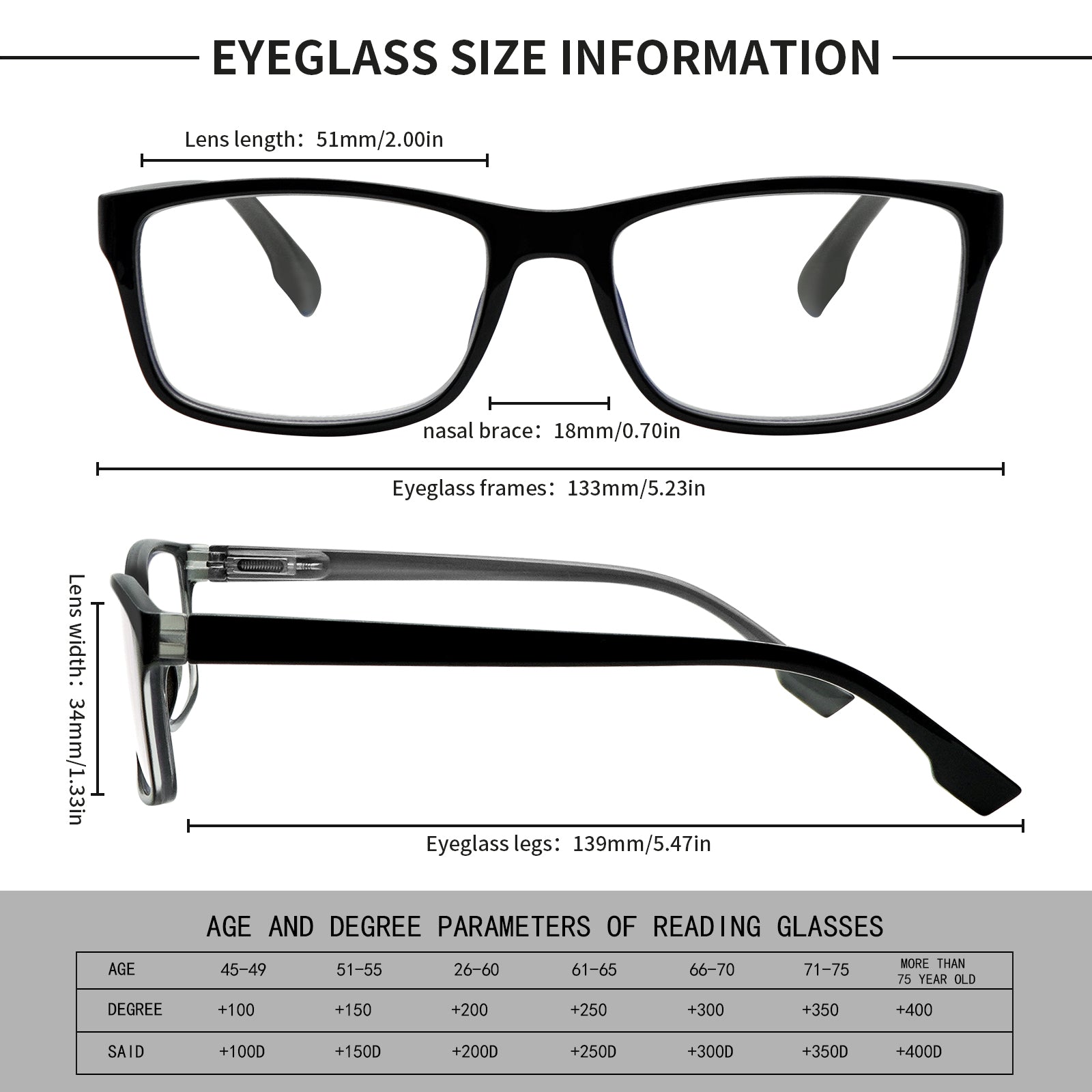 KERECSEN 6-Pack Reading Glasses Unisex Rectangular Anti-Blue Light HD Lenses FLG024