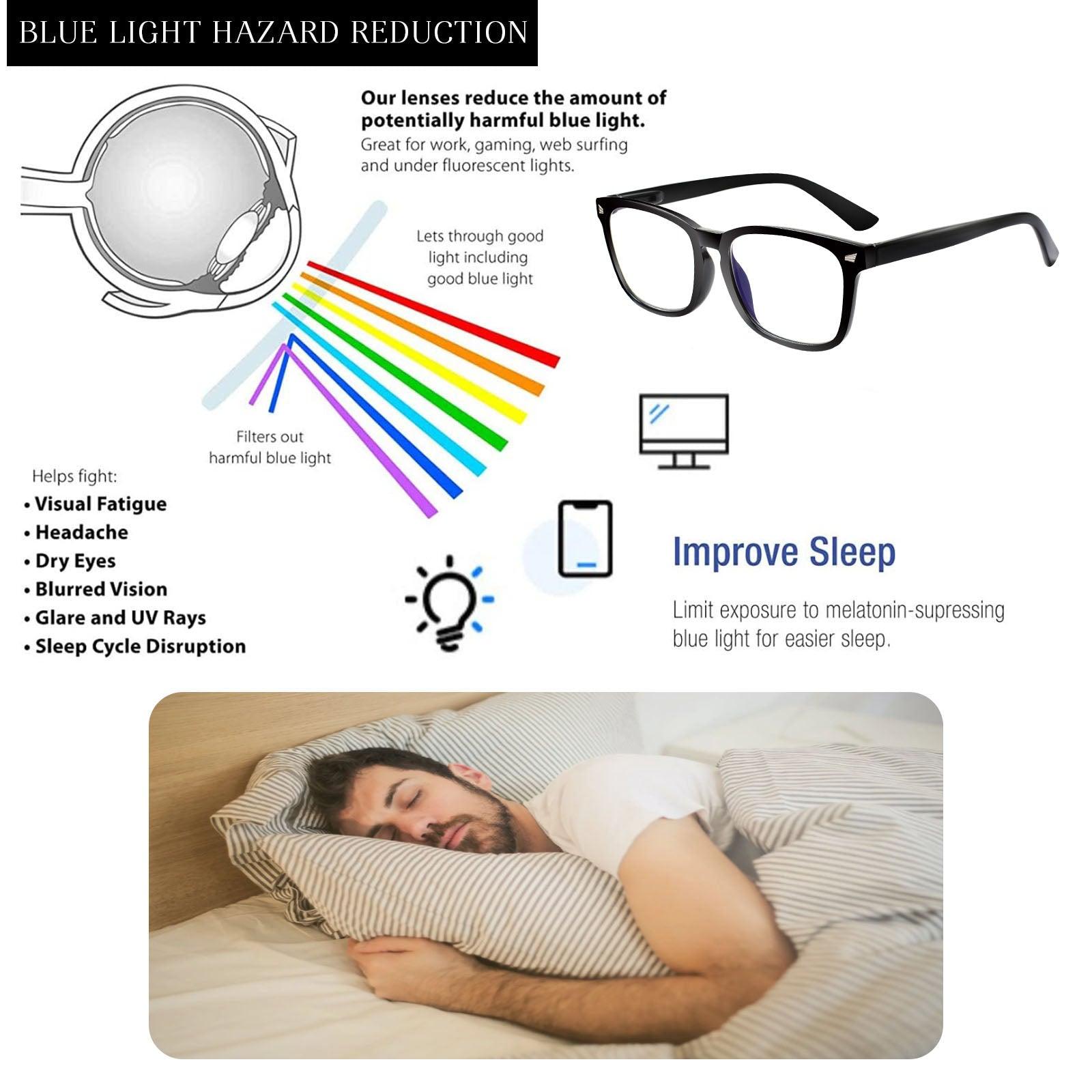 KERECSEN 5 Pack Round Reading Glasses Blue Light Blocking Readers Spring Hinge for Women Men HN143