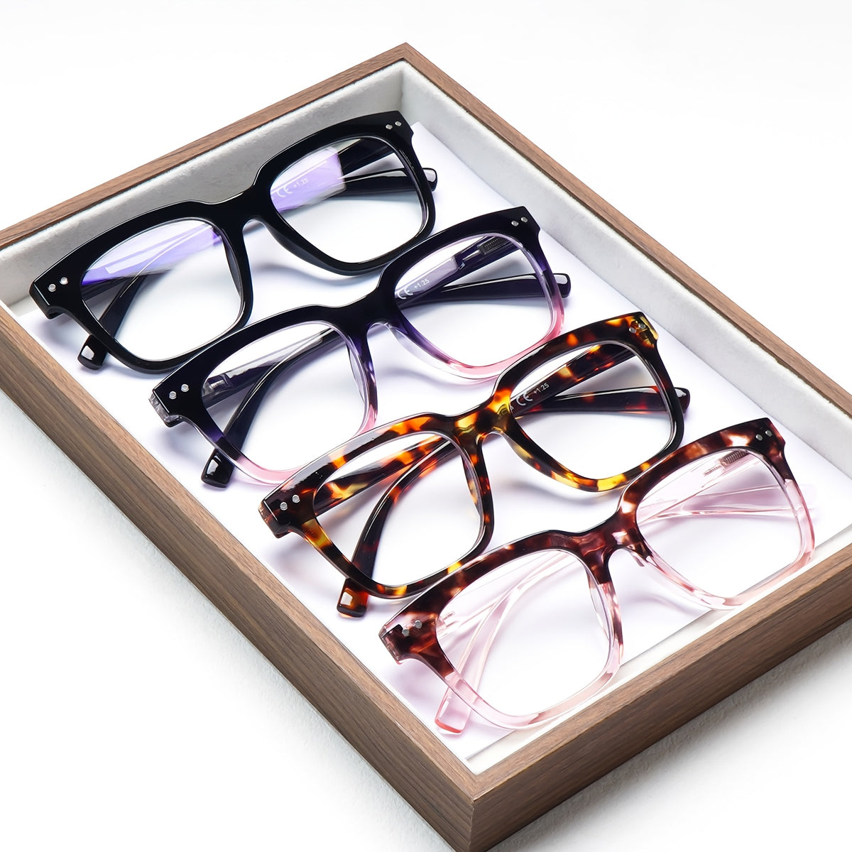 KERECSEN Progressive Blue Light-blocking Reading Glasses, Specifically for Women, Featuring Square And Round Frames with Spring Hinges, Fit Various Face Shapes. Perfect Choice for Outdoor Activities, Computer Work, Everyday Use. A Great Holiday Gift.