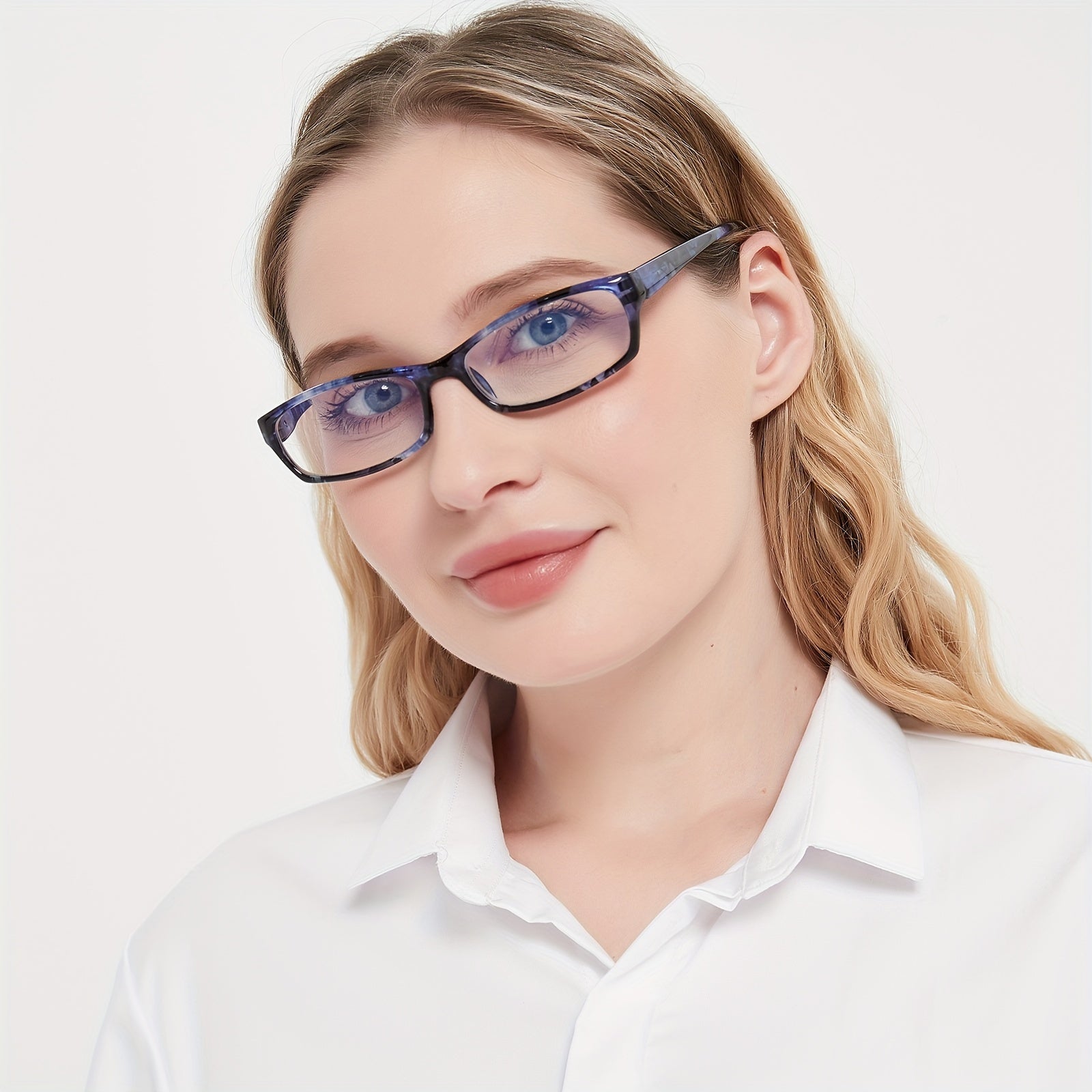 KERECSEN 5-Pack  Reading Glasses Women Fashionable Anti- Light Reading Glasses for Daily Commute Computer Readers Rectangular Frame with Spring Hinge Suitable for Variety Of Face Shapes Lightweight Reading Glasses New Products Selected for You