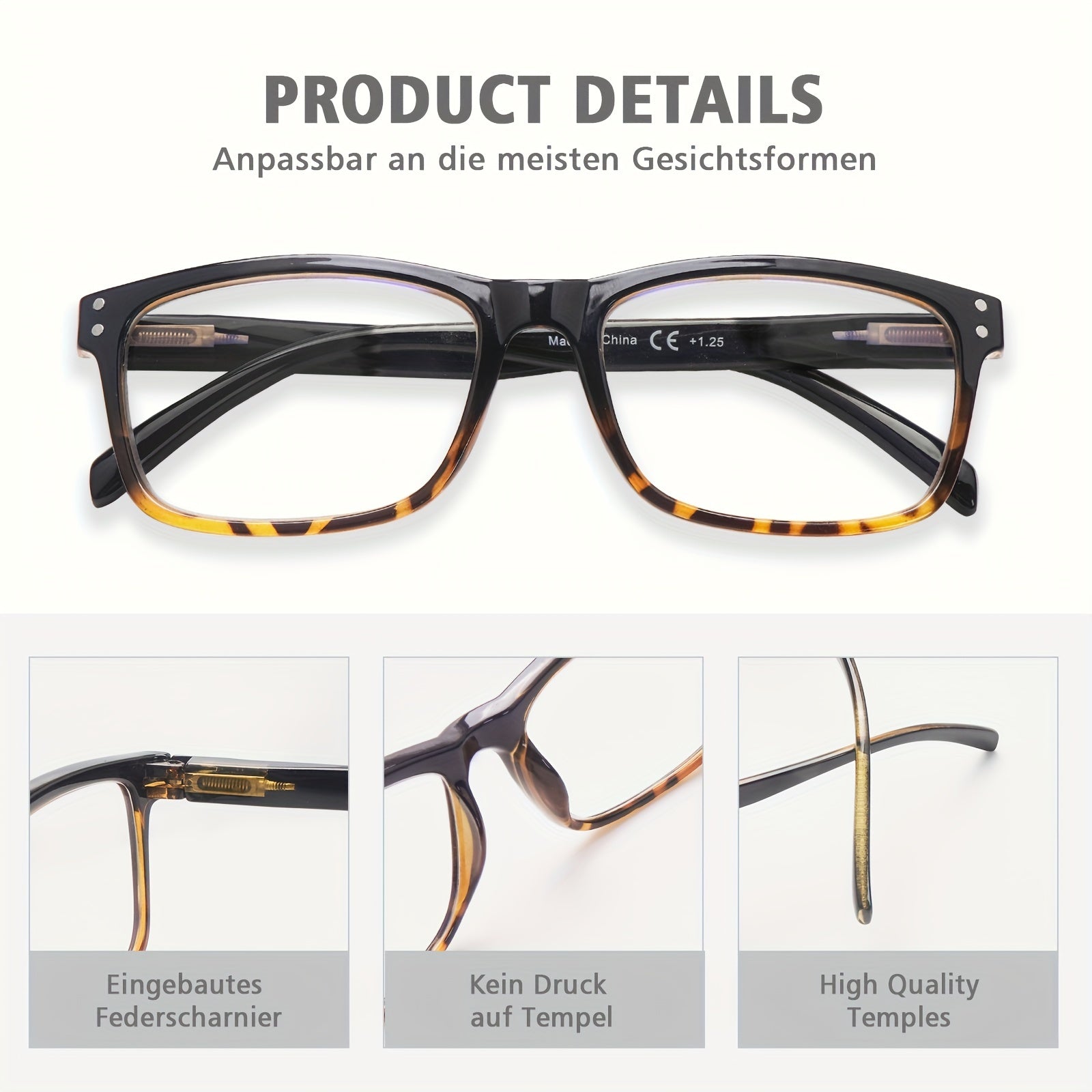 KERECSEN 5 Pack Blue Light Blocking Reading Glasses with  Strength - Unbreakable & Durable Spring Hinges Computer Eyeglasses for Men & Women Suitable for Digital Devices, Computer, Tablet, Smartphone
