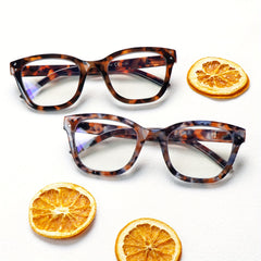KERECSEN pack Stylish Anti-blue Light Reading Glasses, Specially Designed for Women, with Stylish Lace Frames/spring Hinges, Advanced Blue Light-blocking Lenses Effectively Relieve Eye Strain. Ideal for Daily Commuting And Reading