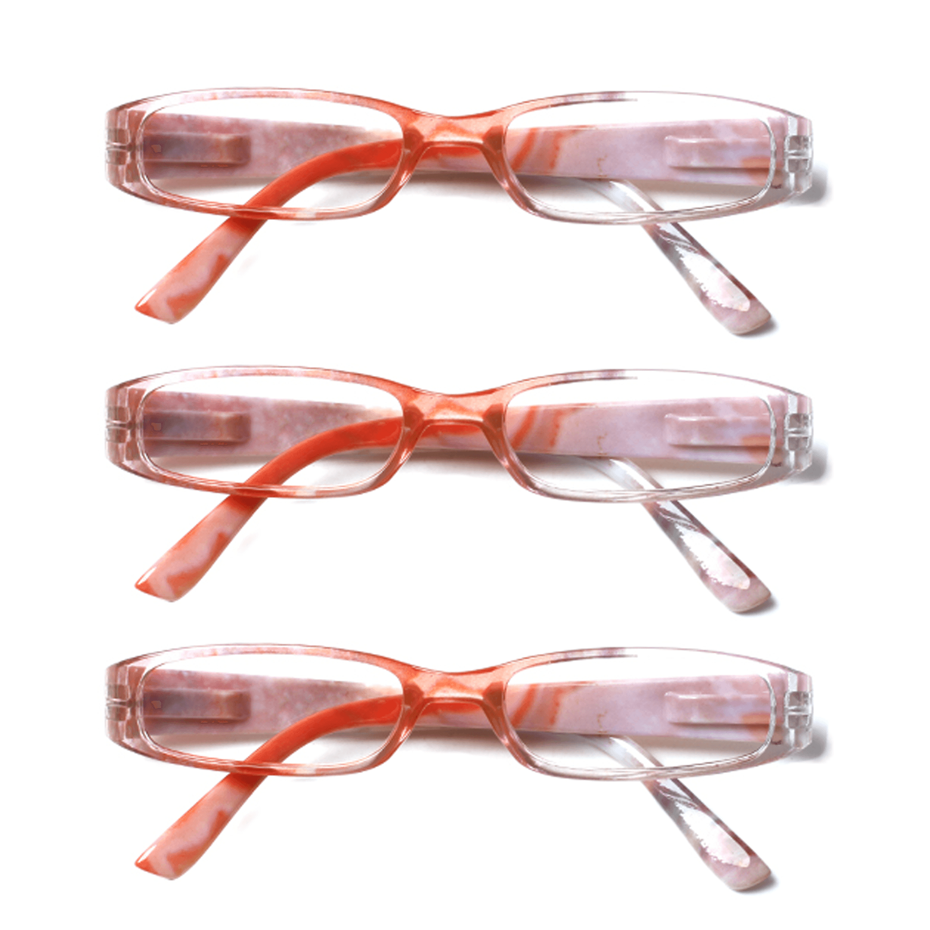 3 Pack Reading Glasses Women's Anti-Blue Light HD Oval Lens Fashion Print with Spring Hinges 109