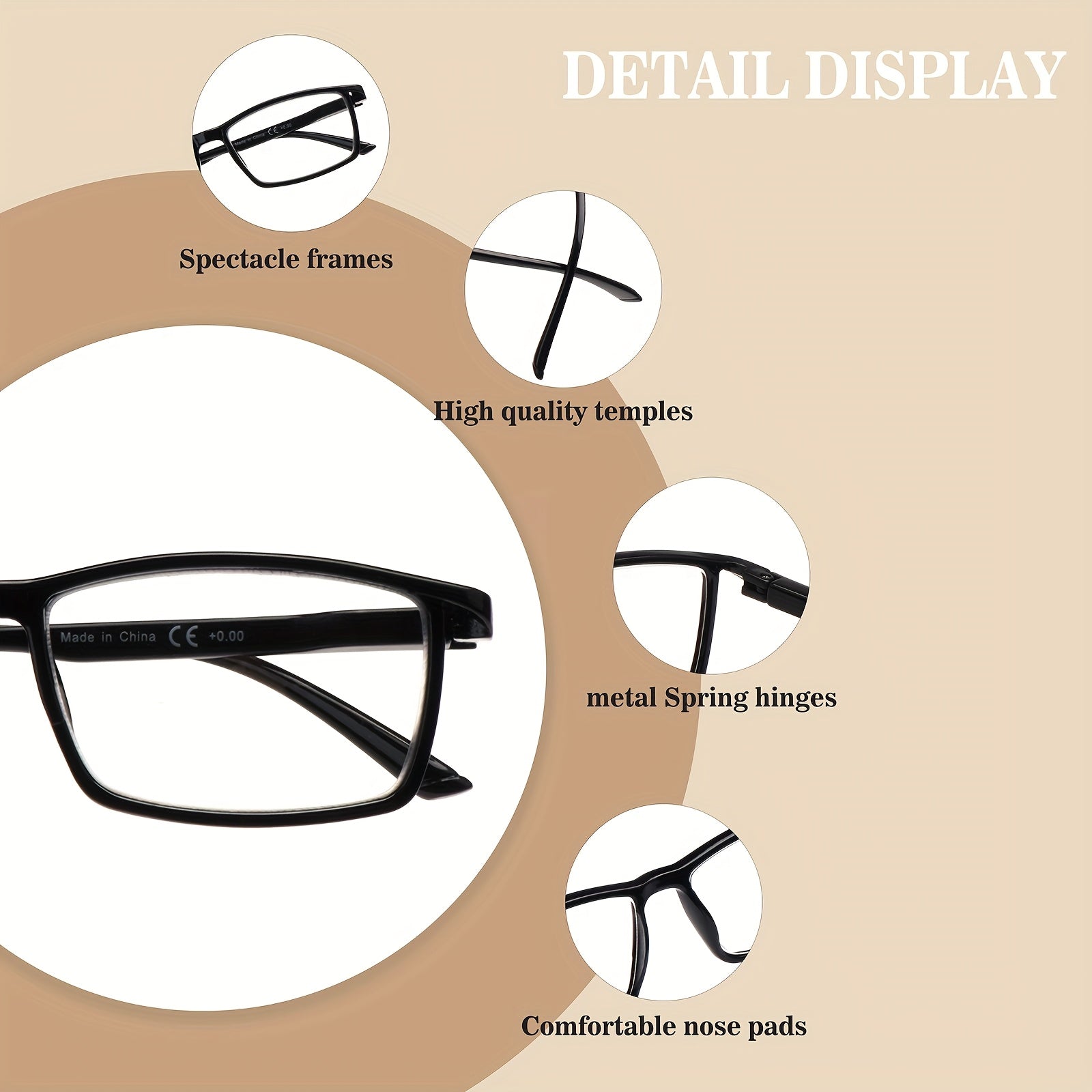 KERECSEN 6 Pack Reading Glasses Blue Light Readers Men And Women Glasses Anti Eyestrain Reading Glasses Men Blue Light Blocking Computer Readers Women Premium Blue Light Filtering Reading Glasses Computer Eyeglasses Durable Spring Hinges