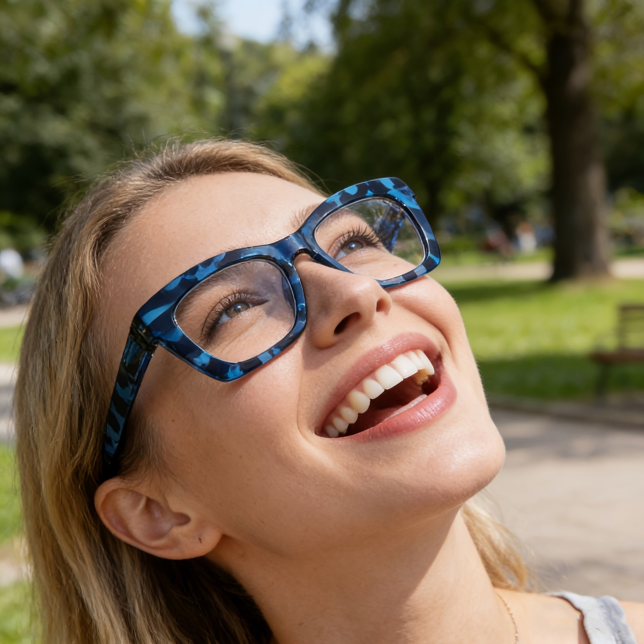 KERECSEN 6 Pack Oprah Style Reading Glasses | Blue Light Blocking Computer Square Readers with Spring Hinge for Unisex Adults, Oval Shape, Plastic Frame, Resin Lens By SIGVAN