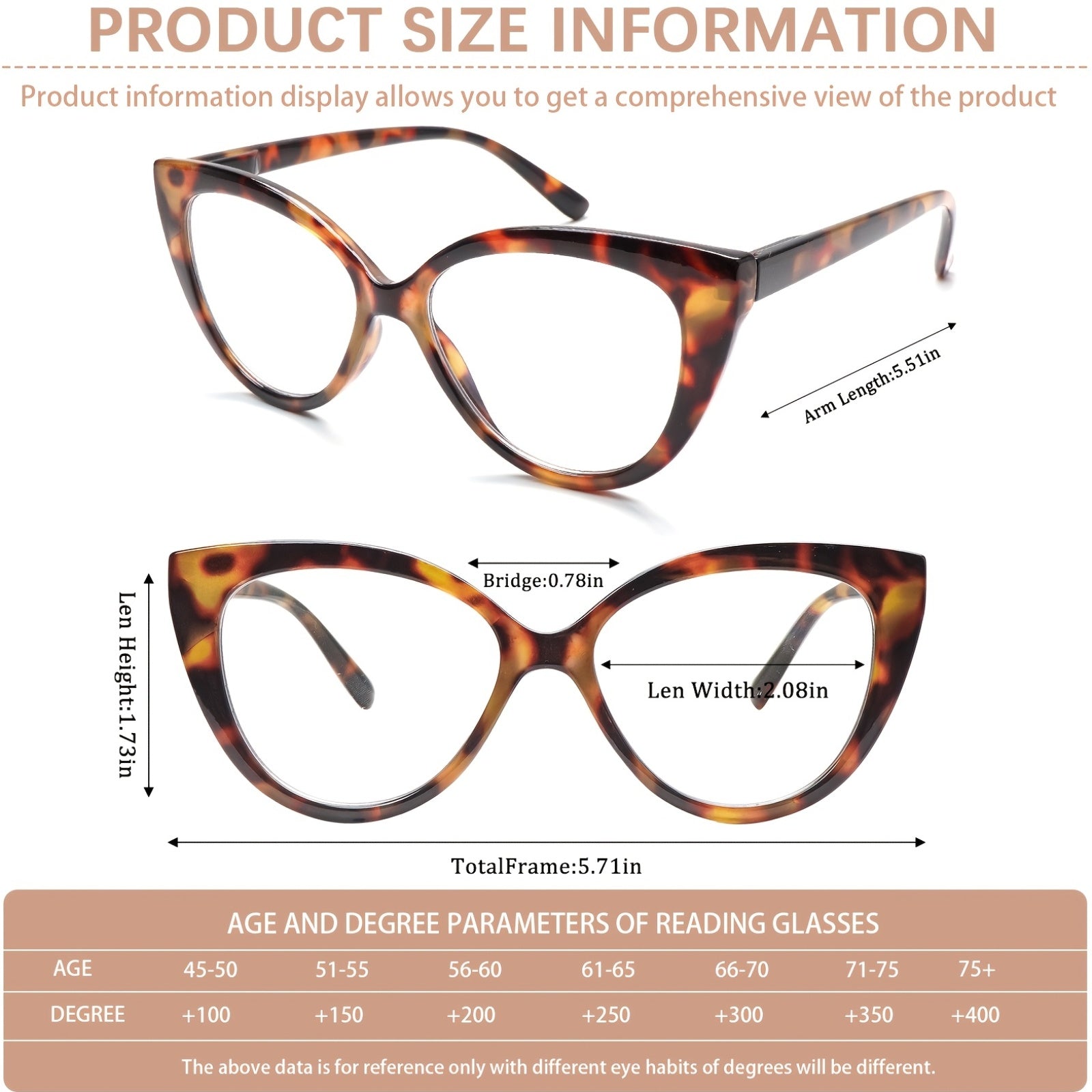 KERECSEN Stylish Cat-Eye Frames with Blue Light-Blocking Lenses, Specifically for Women, Featuring Spring Hinges And Premium Blue Light-Blocking Lenses. Comfortable to Wear, Perfect for Everyday Use, And an Ideal Holiday Gift