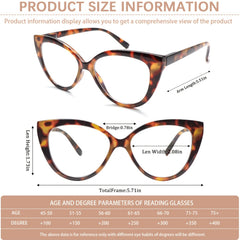 KERECSEN Stylish Cat-Eye Frames with Blue Light-Blocking Lenses, Specifically for Women, Featuring Spring Hinges And Premium Blue Light-Blocking Lenses. Comfortable to Wear, Perfect for Everyday Use, And an Ideal Holiday Gift