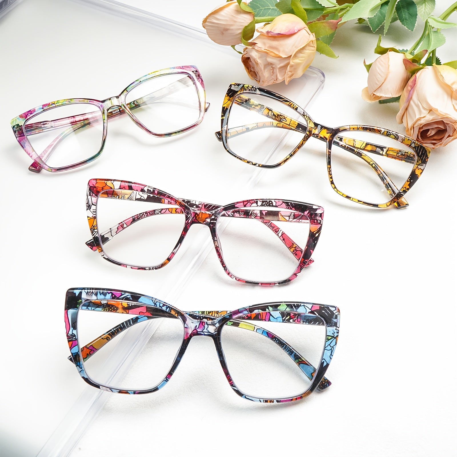 KERECSEN Blue Light-blocking Reading Glasses, Designed Specifically for Women. Featuring Premium Blue Light-blocking Lenses with Spring Hinges, Effectively Relieve Eye Strain, Ideal for Computer Work, Outdoor Activities As A Holiday Gift.