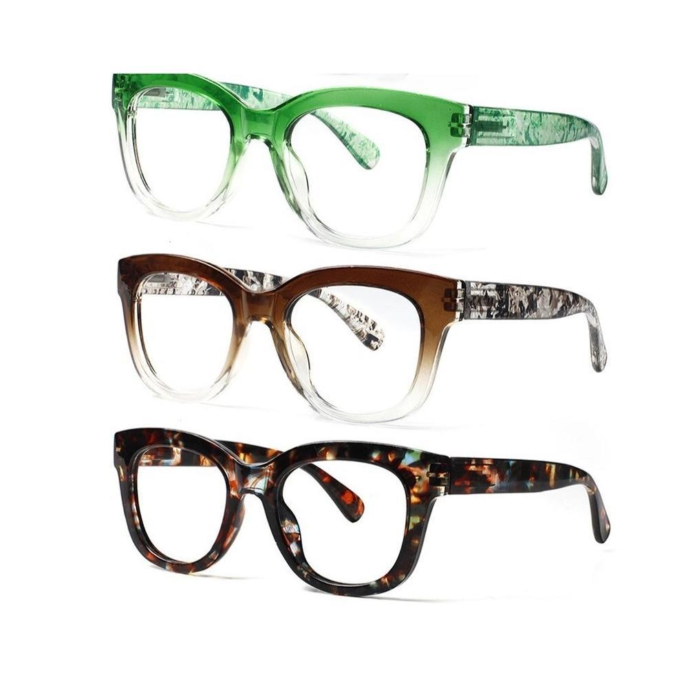3 Pack Reading Glasses Women and Man Anti BlueLight Readers Anti Eyestrain Reading Glasses Blue LightBlocking Computer Eyeglasses