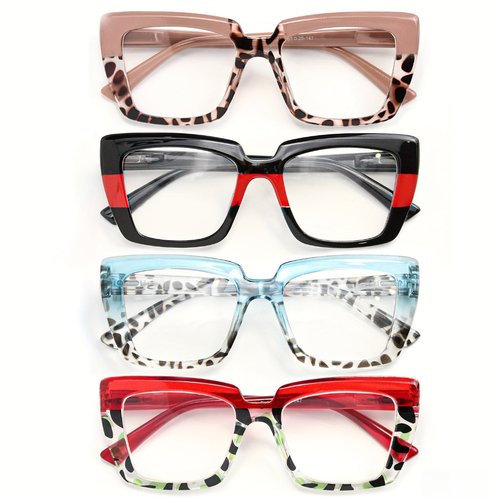 KERECSEN 8pcs Random Color Readers Glasses for Men and Women, Lightweight Unisex Reading Frames with Classic Design, Clear Lenses, Comfortable Fit, Magnification Options, Ideal for Books, Phones, Magazines, Menus, Documents and Small Print