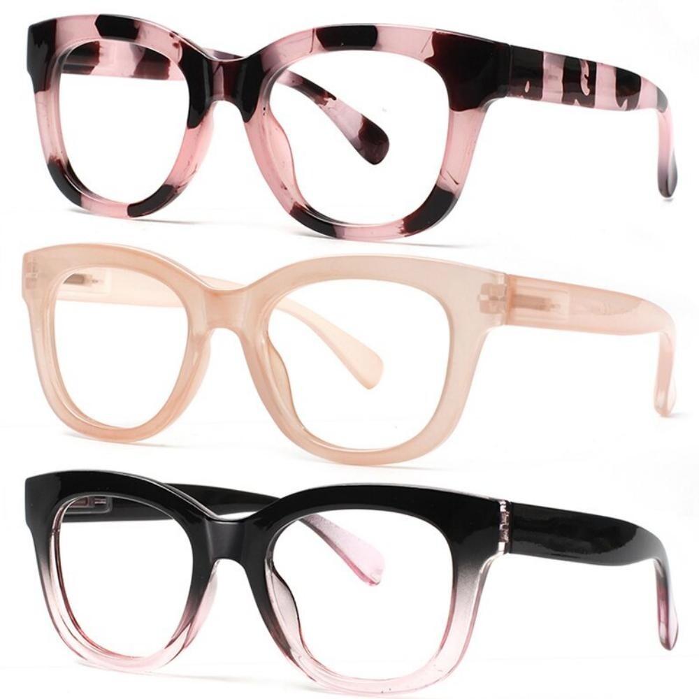 3 Pack Reading Glasses with Blue Light Blocking Stylish Round Frames for Men and Women Spring Hinges for Computer Browsing