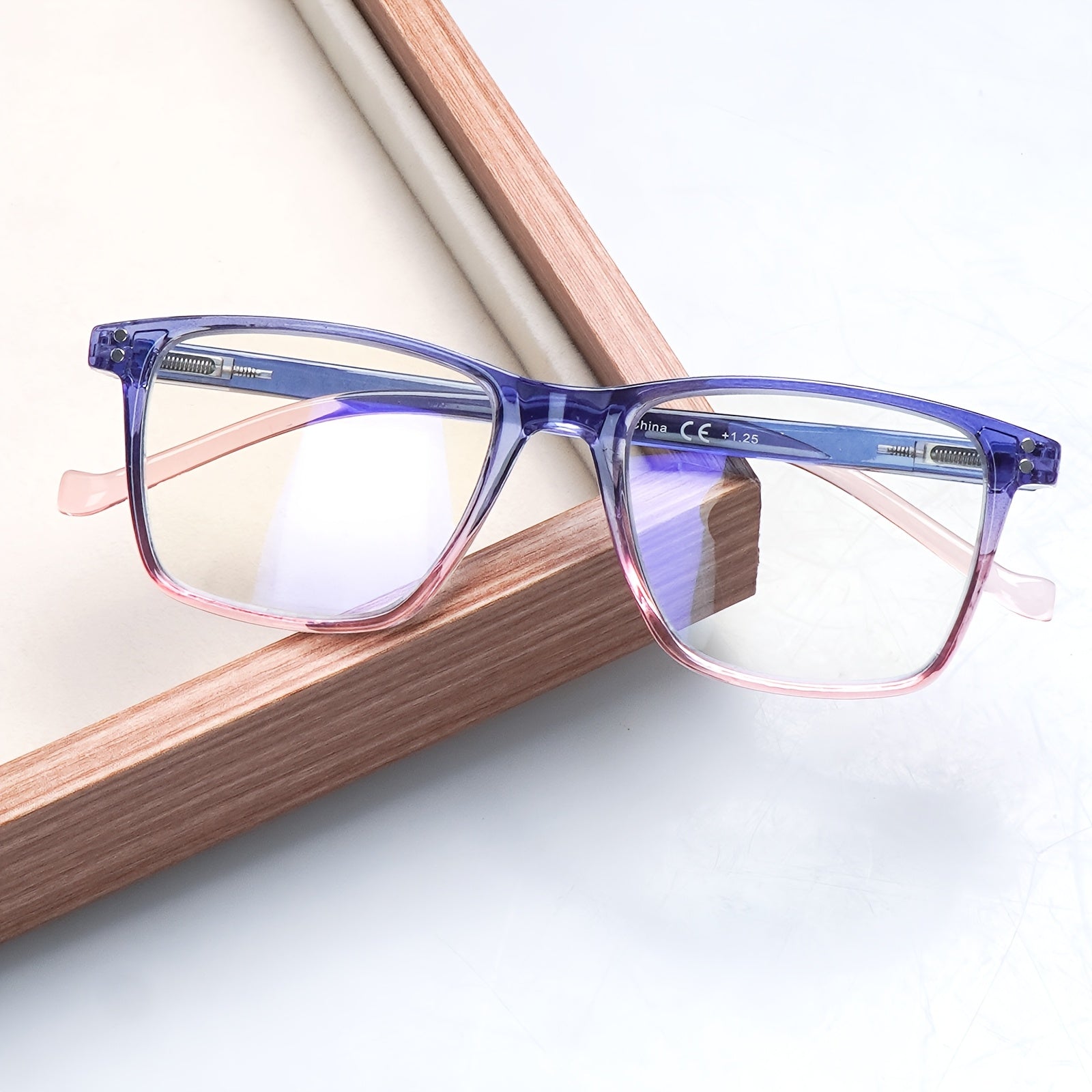 KERECSEN Blue Light Blocking Reading Glasses Suitable for Computer, Digital Screens &, Spring Hinge Eyewear with Full-Rim Frames, Round/Rectangle for Computer Syndrome, Office & Commuting