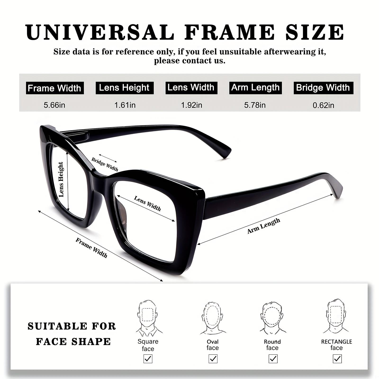 4 Pack Cat Eye Frames Women's Reading GlassesComputer and Cell Phone Readers Anti-Blue Light BlockingProtects Eyes from Blue Light Spring Hinges