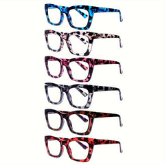 6 Pack Reading Glasses Blue Light Readers Women Glasses Anti Eyestrain Reading Glasses