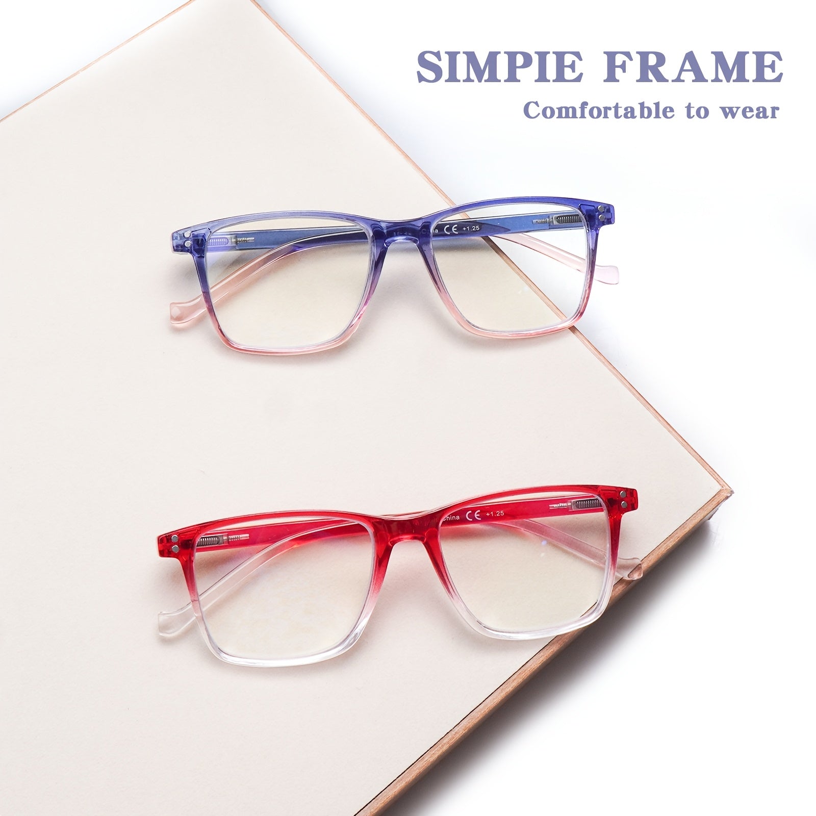 KERECSEN Blue Light Blocking Reading Glasses Suitable for Computer, Digital Screens &, Spring Hinge Eyewear with Full-Rim Frames, Round/Rectangle for Computer Syndrome, Office & Commuting