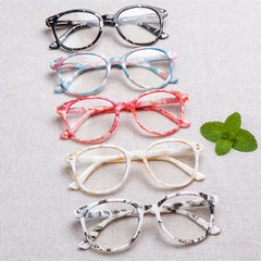 KERECSEN 5 Pack Reading Glasses for Women & Men with Anti-Blue Light Lenses - Macaroon Colors (, Blue, Light) Round/Full/Round Frames, Flexible Hinges Suitable for Computer, Smartphone, E-Books - Ideal Gift Set