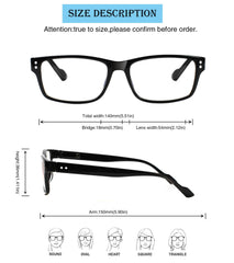 2 Pk Progressive Multifocal Reading Glasses Men Women Anti-Blue Light Computer Readers Spring Hinge