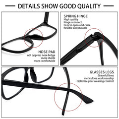 Reading Glasses  Women and Men  5 Pack Spring Hinge Blue Light Blocking Reade