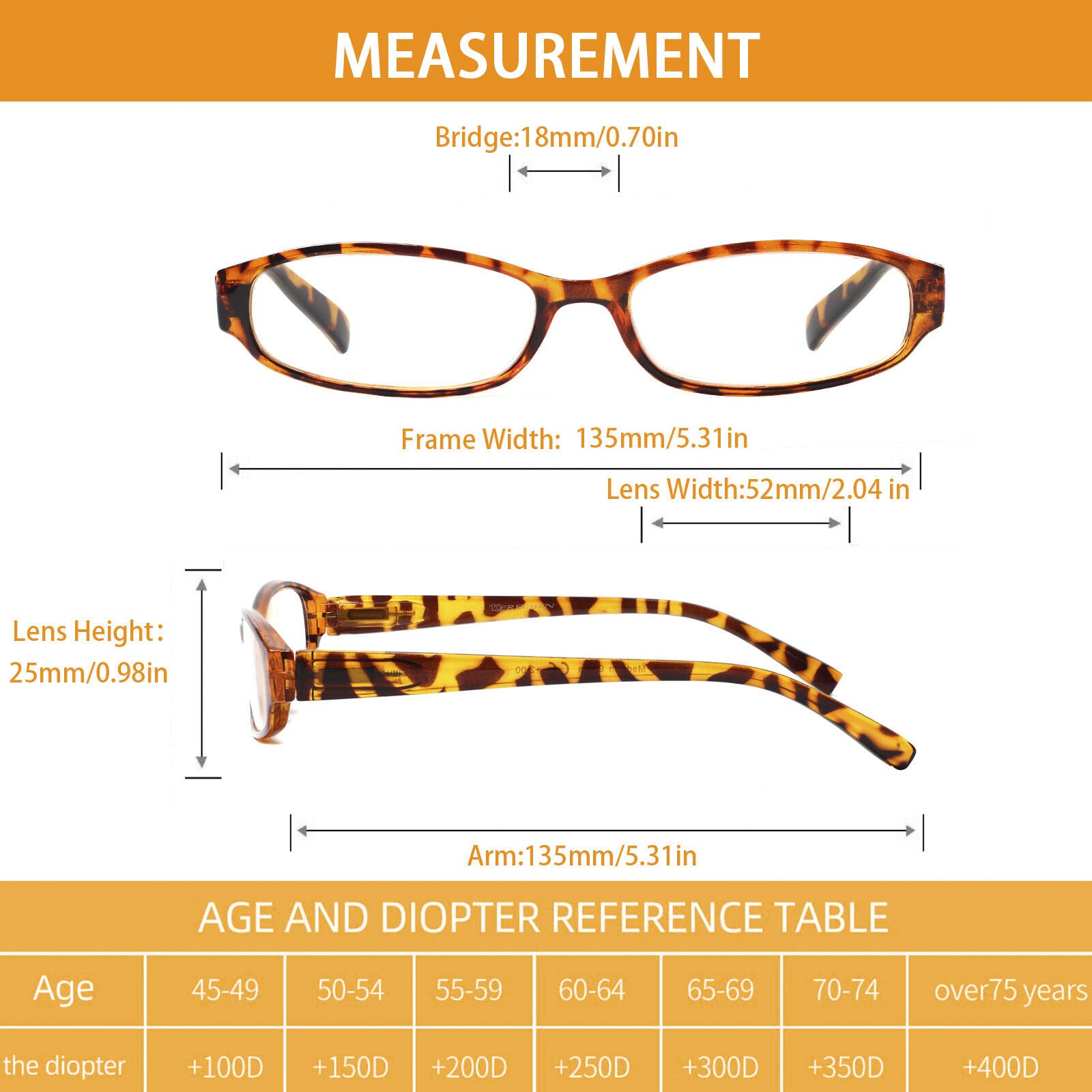 4-Pack Reading Glasses for Men Women Spring Hinge Readers Glasses Blue Light Blocking Lens Eyeglasses
