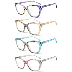 4 Pack Blue Light Glasses for Men Women Fashion Computer Screen Gaming TV Phones Anti Eyestrain