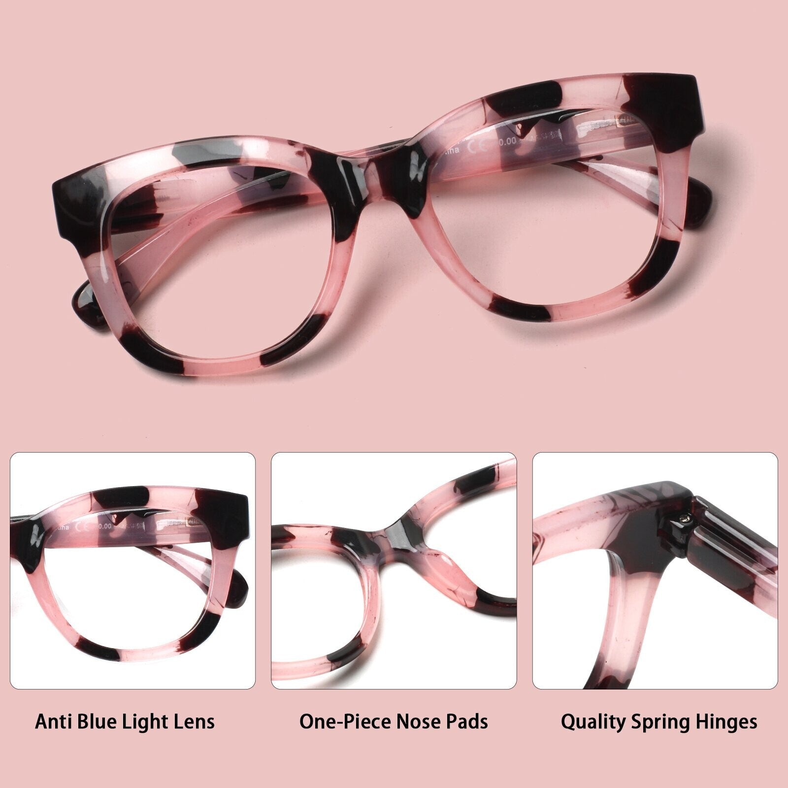 3-3Pack New Reading Glasses Ladies Readers Spring Hinge Pattern Print Eyeglasses