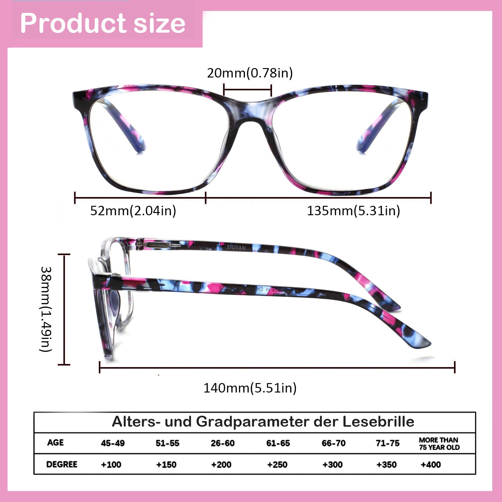 5Pack Ladies Reading Glasses Spring Hinge Fashion Pattern Print Eyeglasses Women