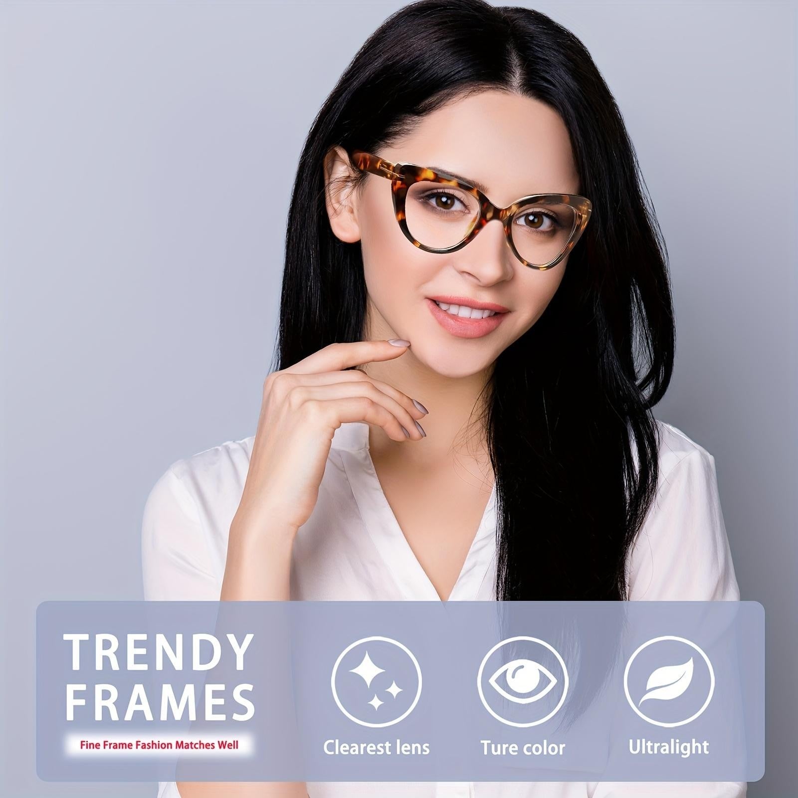 4 Pack Reading Glasses for Women Blue Light Blocking Cat Eye Photochromic Computer Reader