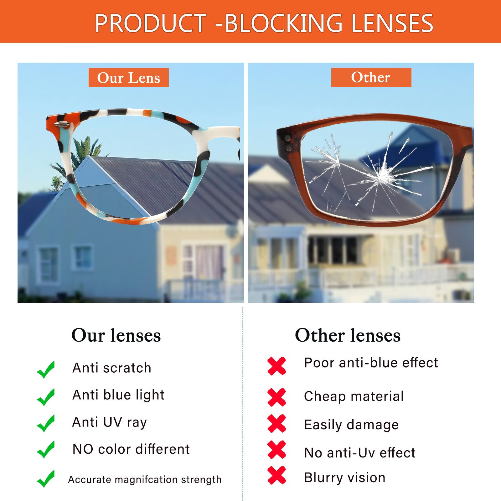 KERECSEN 5-Pack Blue Light Blocking Glasses for Computer Gaming, Fashion Fake Helps Reduce Screen Fatigue Eyeglasses for Women Men