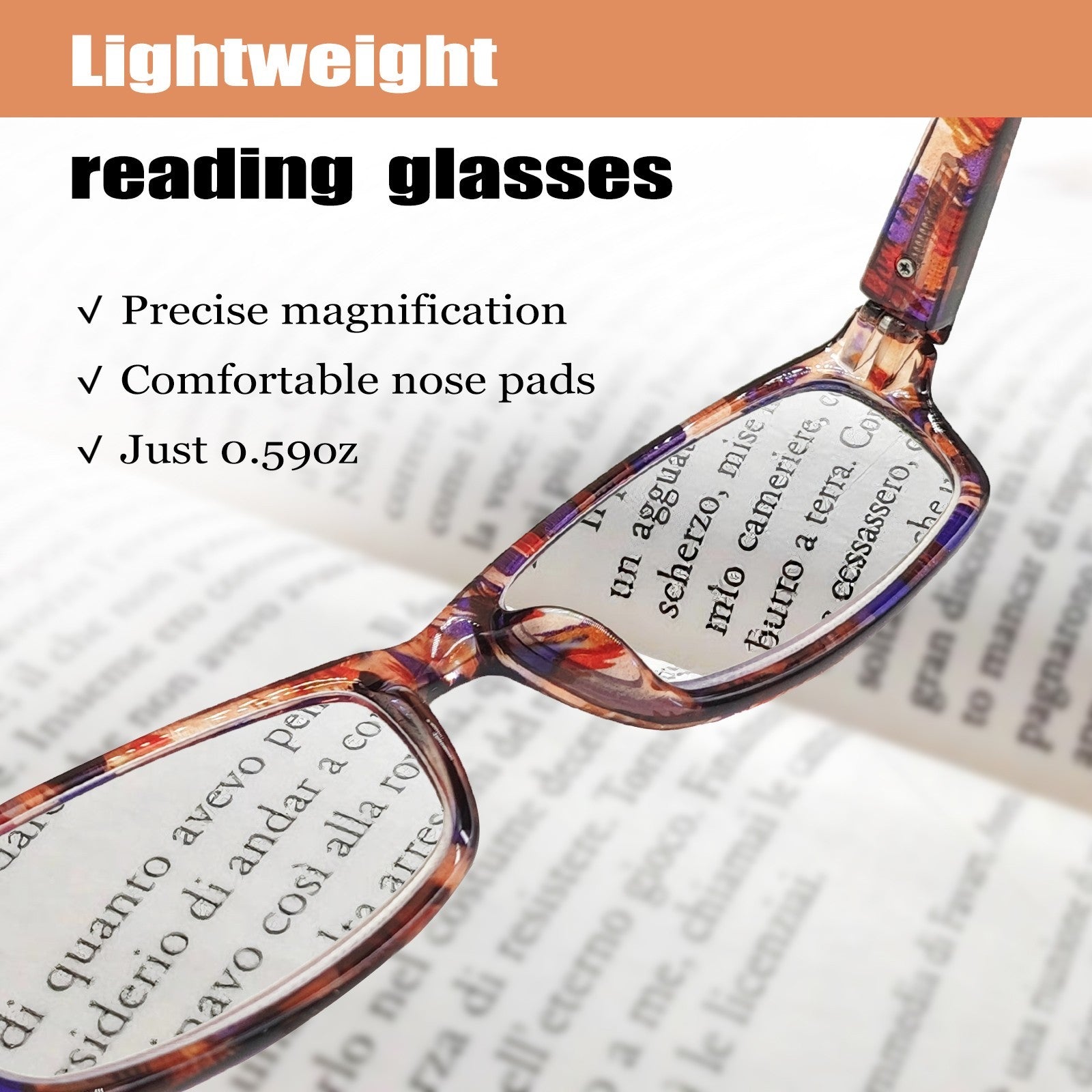 5-Pack Reading Glasses Fashion Ladies Readers Spring Hinge with Pattern Print Eyeglasses for Women