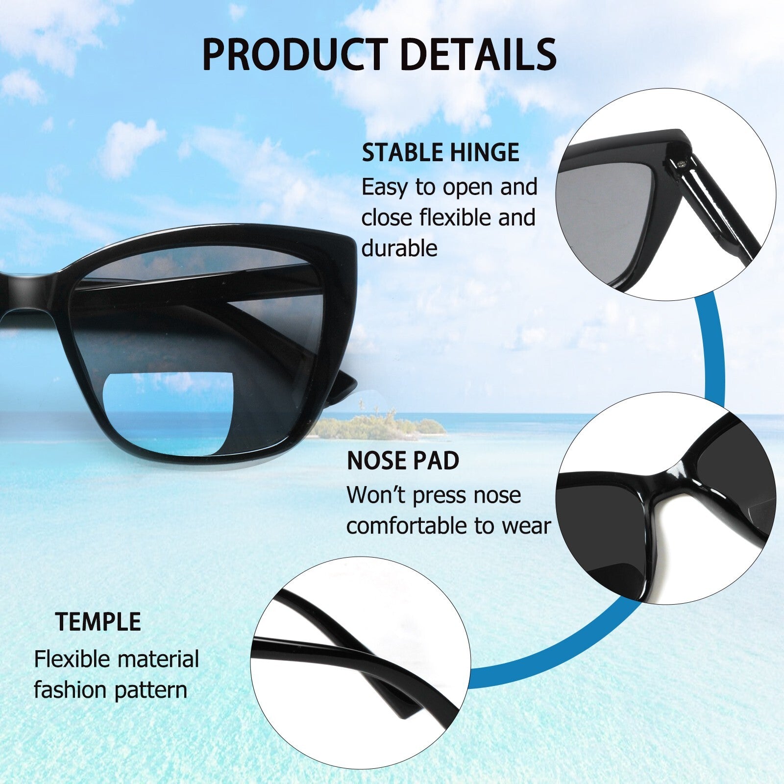 3 Pack Fashion Reading Glasses Women and Men Trendy Oversized Womens Readers