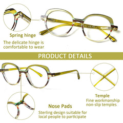 5 Pack Ladies  Reading Glasses Women Fashion Spring Hinge Readers