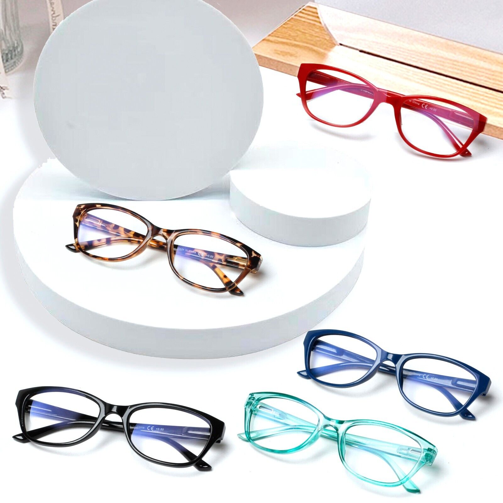 5 Pack Reading Glasses Blue Light Blocking Women Men Colorful Computer Readers