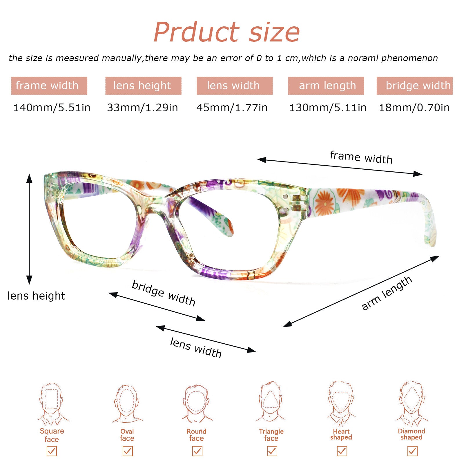 5-Pack Reading Glasses Women Readers Spring Hinge Pattern Print Eyeglasses Computer Reading Glasses,TV Glasses for Women