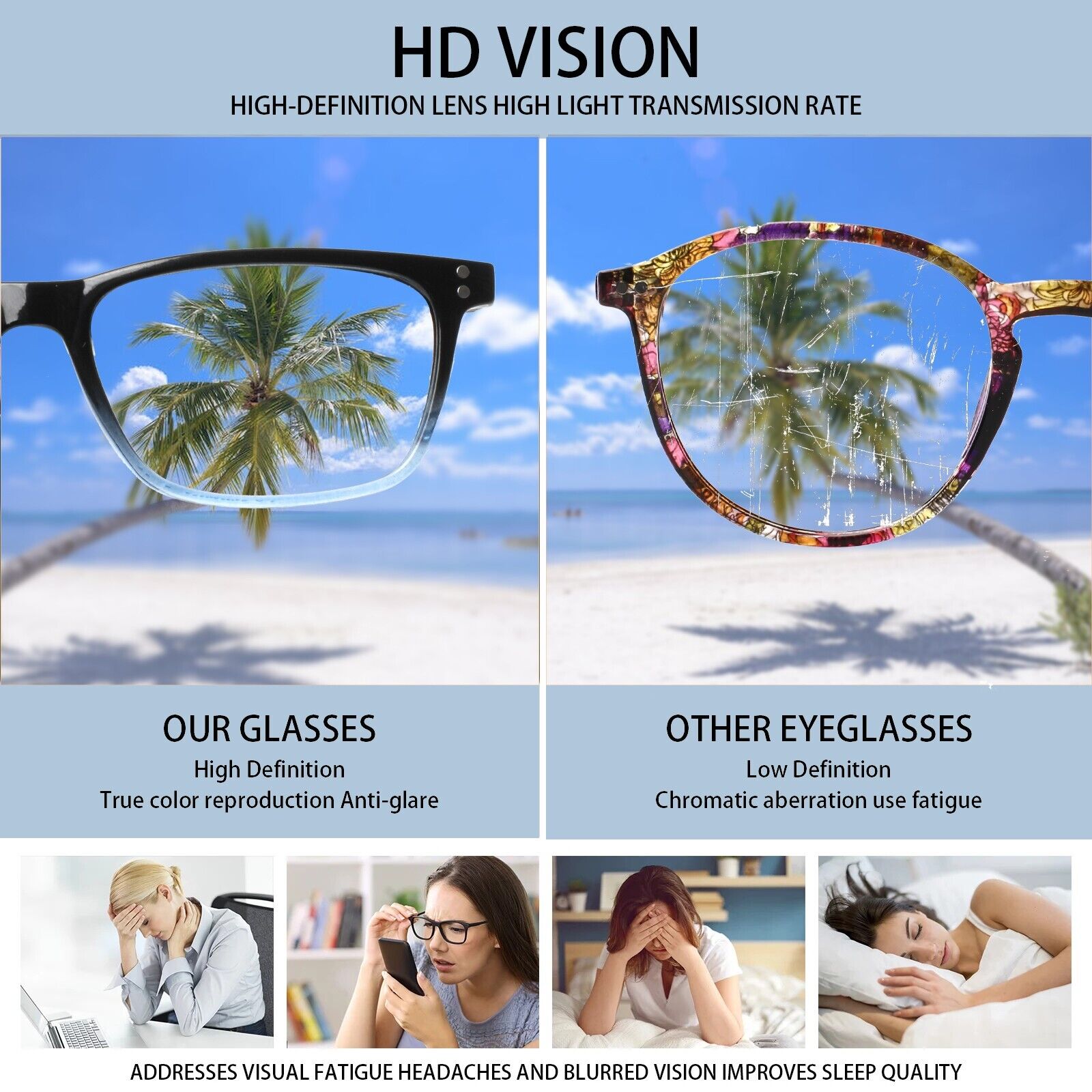 5 Pack Reading Glasses for Men Spring Hinges Lightweight Fashion Reader