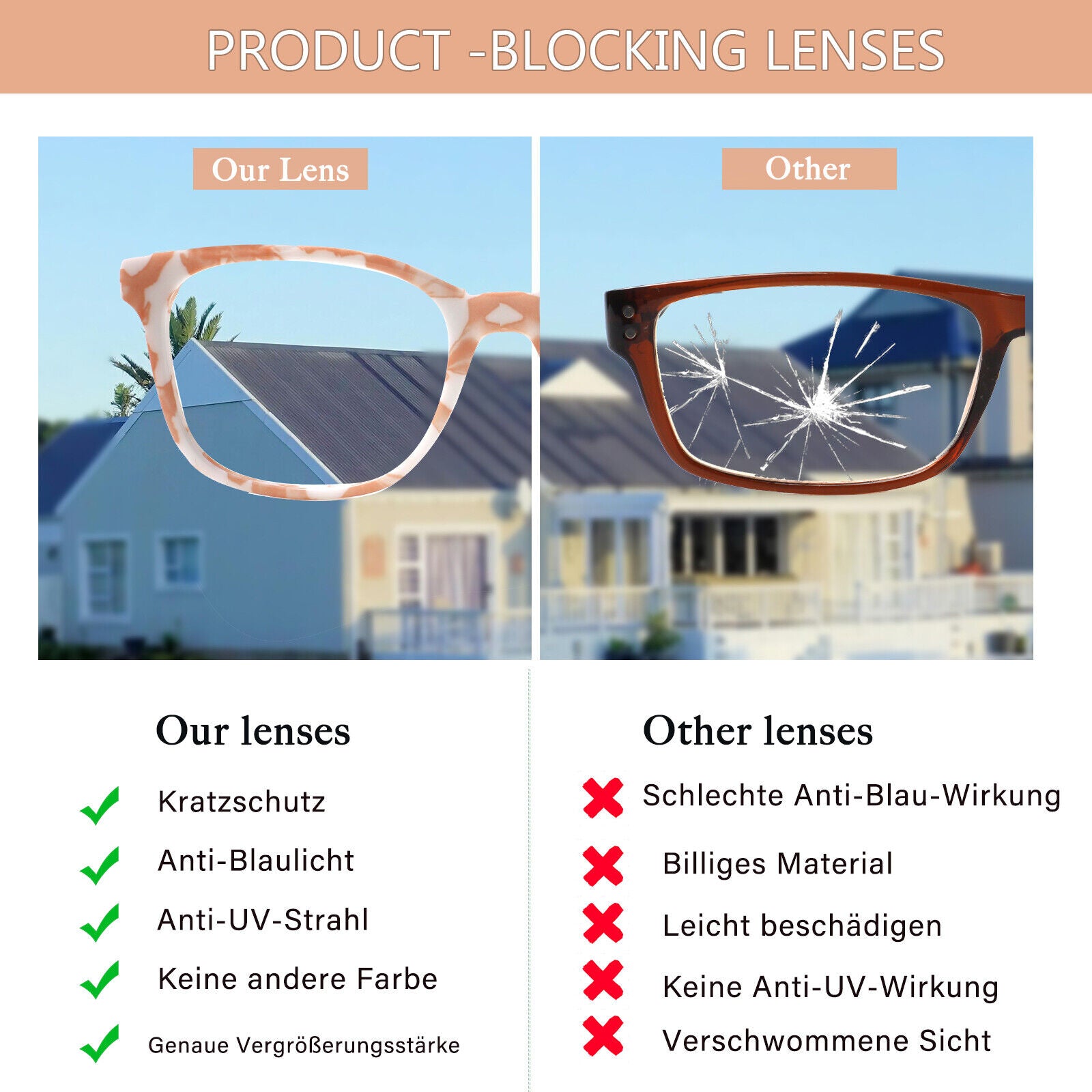 5 Pack Reading Glasses Blue Light Blocking for Women Computer Readers