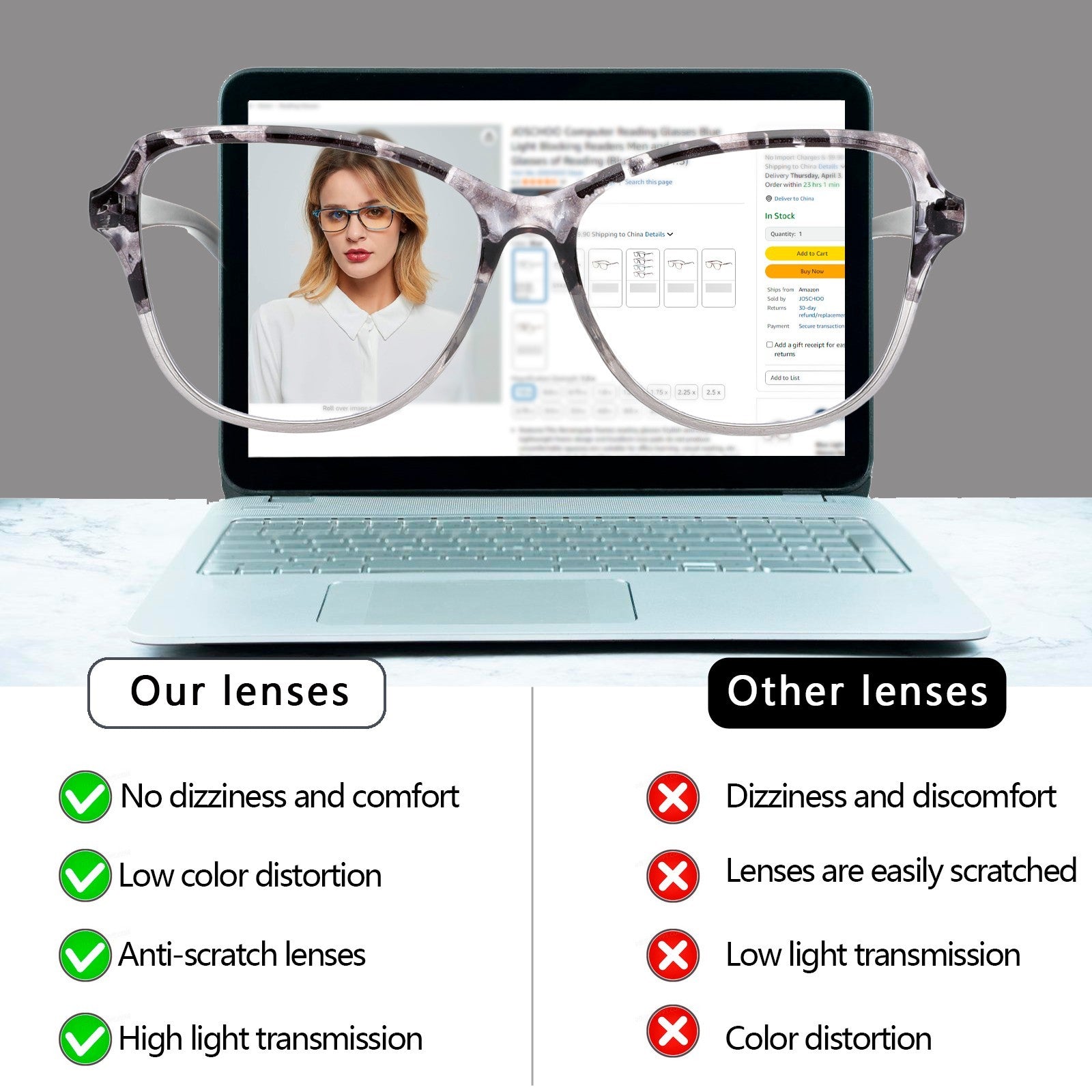 4 Pack Computer Blue Light Blocking Glasses Blue Light Glasses Men Women Anti Blu-Ray Clear Gaming Glasses Lenses