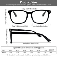 Reading Glasses  Women and Men  5 Pack Spring Hinge Blue Light Blocking Reade