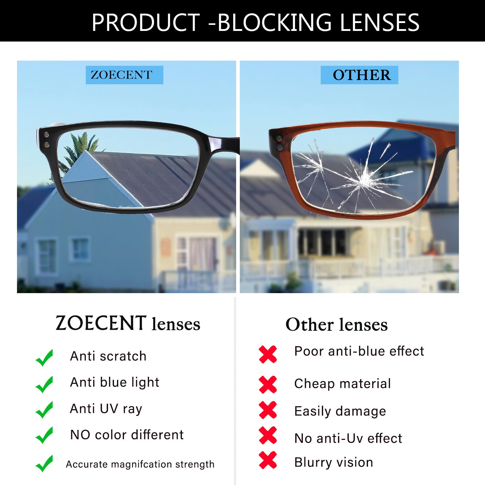 6 Pack Fashion Reading Glasses for Men Blue Light Blocking Anti UV Readers