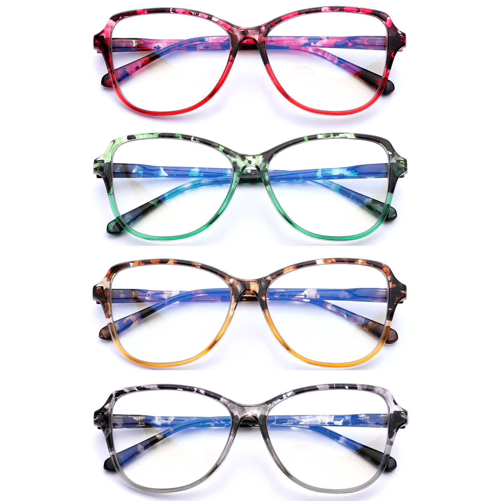 4 Pack Computer Blue Light Blocking Glasses Blue Light Glasses Men Women Anti Blu-Ray Clear Gaming Glasses Lenses