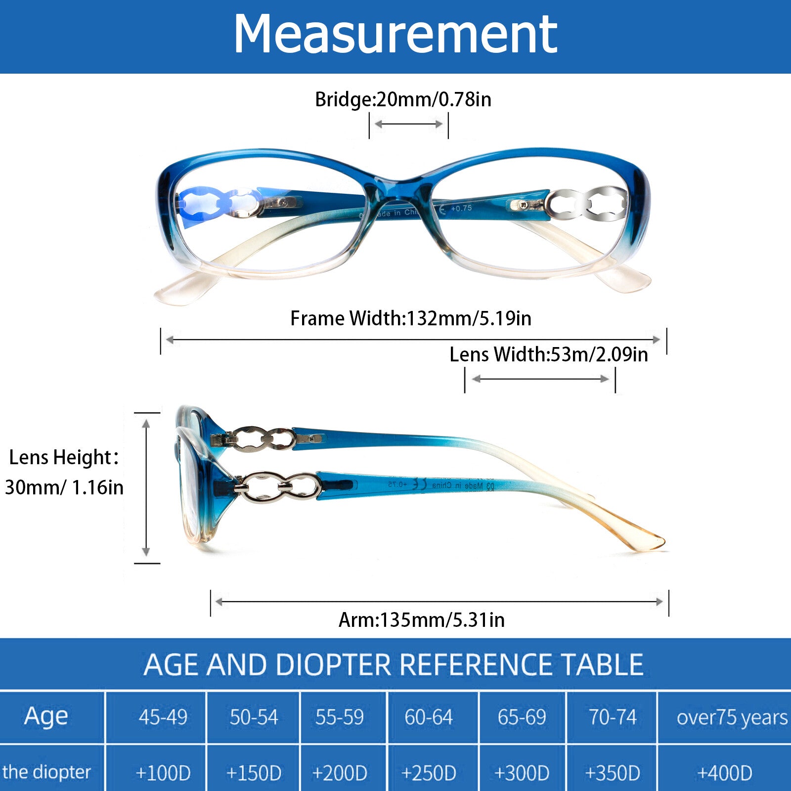 5 Pack Ladies Reading Glasses for Women Men  Blue Light Glasses Fashion Spring Hinge Oval Readers