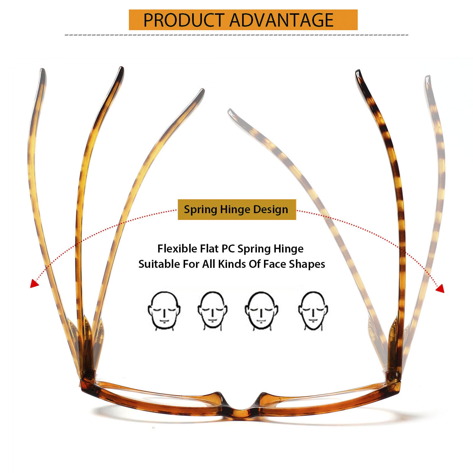 4-Pack Reading Glasses for Men Women Spring Hinge Readers Glasses Blue Light Blocking Lens Eyeglasses
