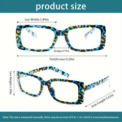 KERECSEN Stylish Reading Glasses Women Anti-Blue Light Lenses Computer Galsses with Spring Hinge Colorful Readers for Women Reading Glasses with Spring Hinge for Various Face Shapes Lightweight Frame And Lenses for Reading