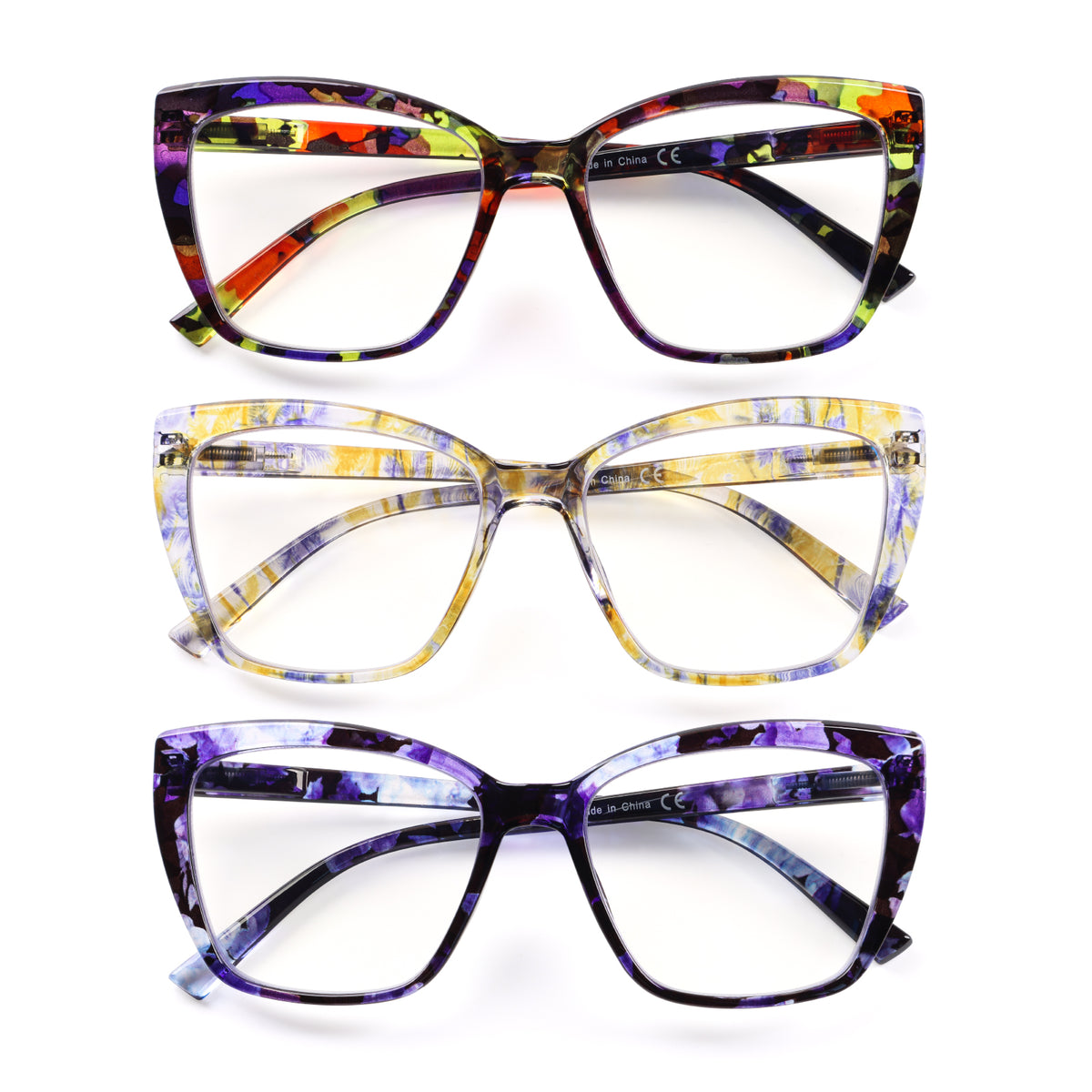 3 Pack Reading Sunglasses For Women - Fashion UV400 Sunglasses With Readers Built In Sun Outdoo