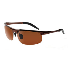 Mens Sports Polarized Sunglasses for Men - Al-Mg metal 8177