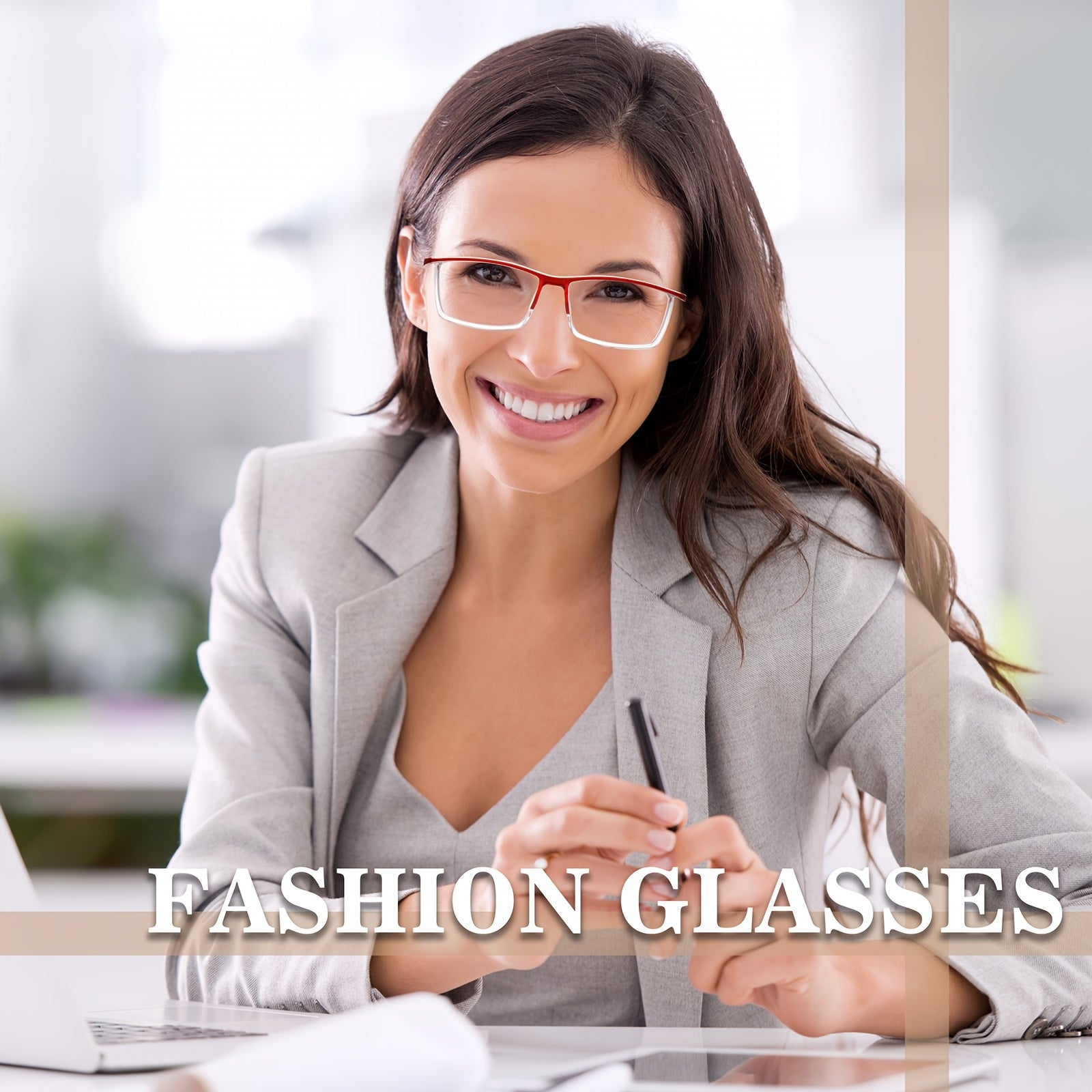 KERECSEN 6-Pair Blue Light Blocking Reading Glasses with Tortoiseshell/ Square Thin-PVC Frame & Plastic - Computer Glasses for Men & Women, Screen, Eyewear (6-Pair Pack) 2 Color Options - Compatible for Office, Smartphones, E-